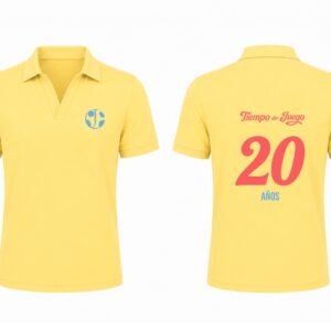 Camiseta Conmemorativa Tiempo de Juego – 20 Años | Edición Colombia Amarilla